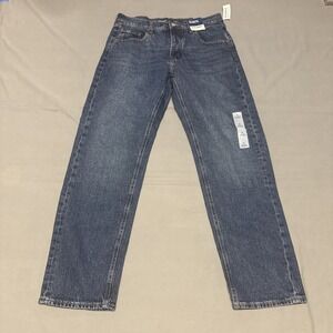 Old Navy Jeans Womens 4 / 32 Slouchy Straight Leg Mid Rise Stretch Blue Denim